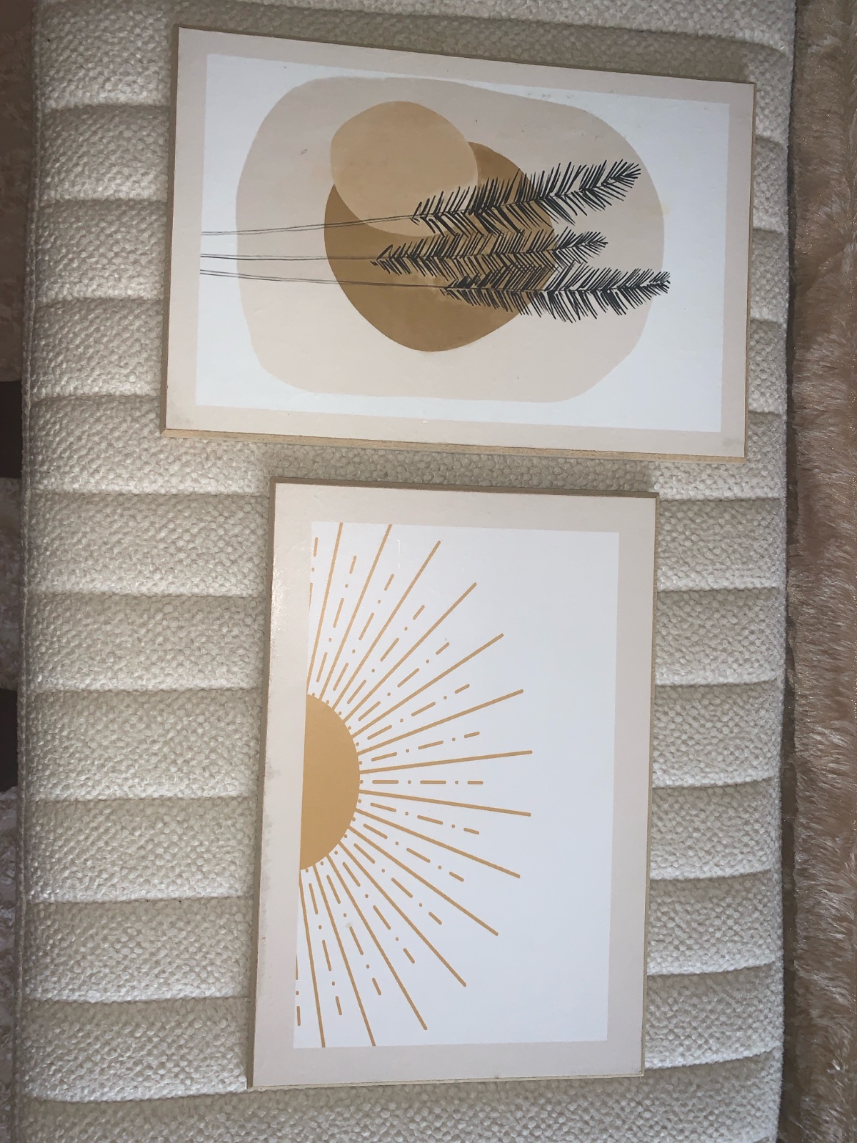 Deux tableaux decoratif en bois MDF