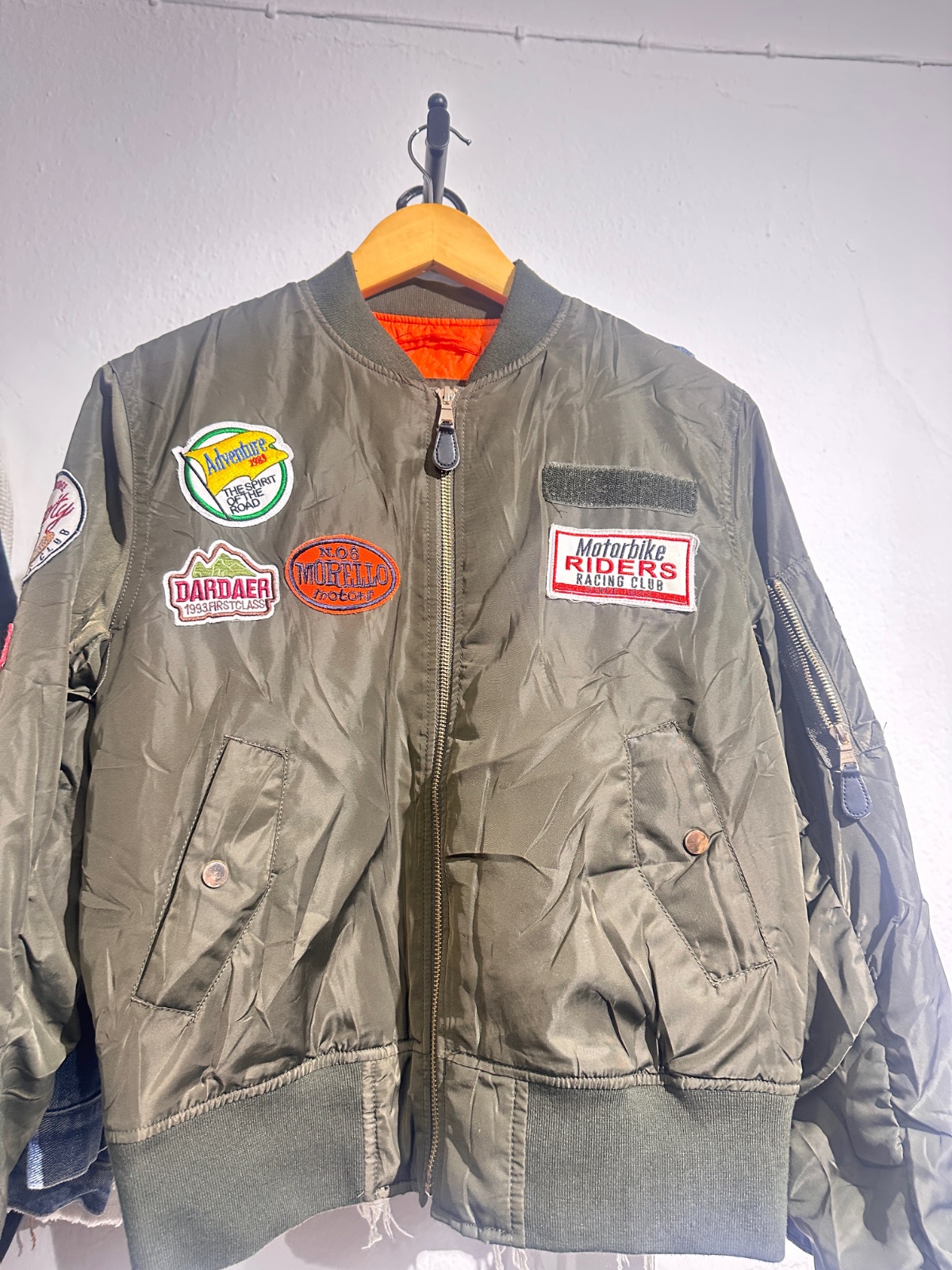 Bershka green MA-1 bomber jacket