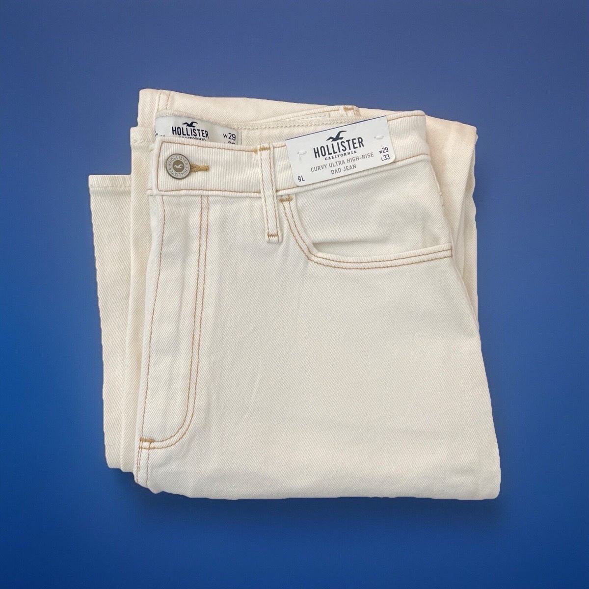 Hollister Curvy Ultra High-Rise Dad Jeans. 