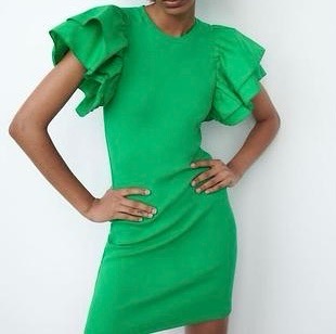 Robe zara verte