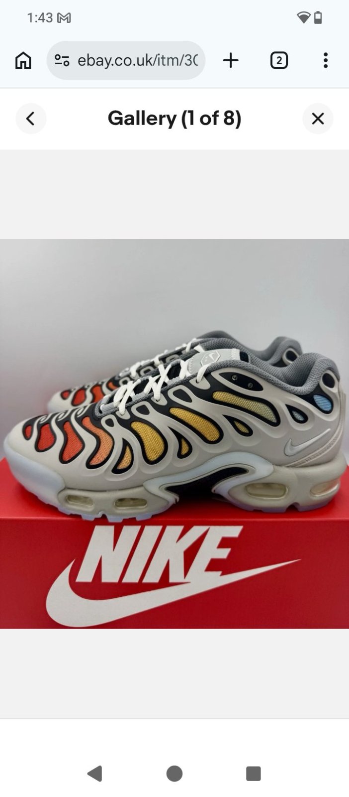 📣 À VENDRE – Nike Air Max Plus Drift – Taille 42.5 / US 9