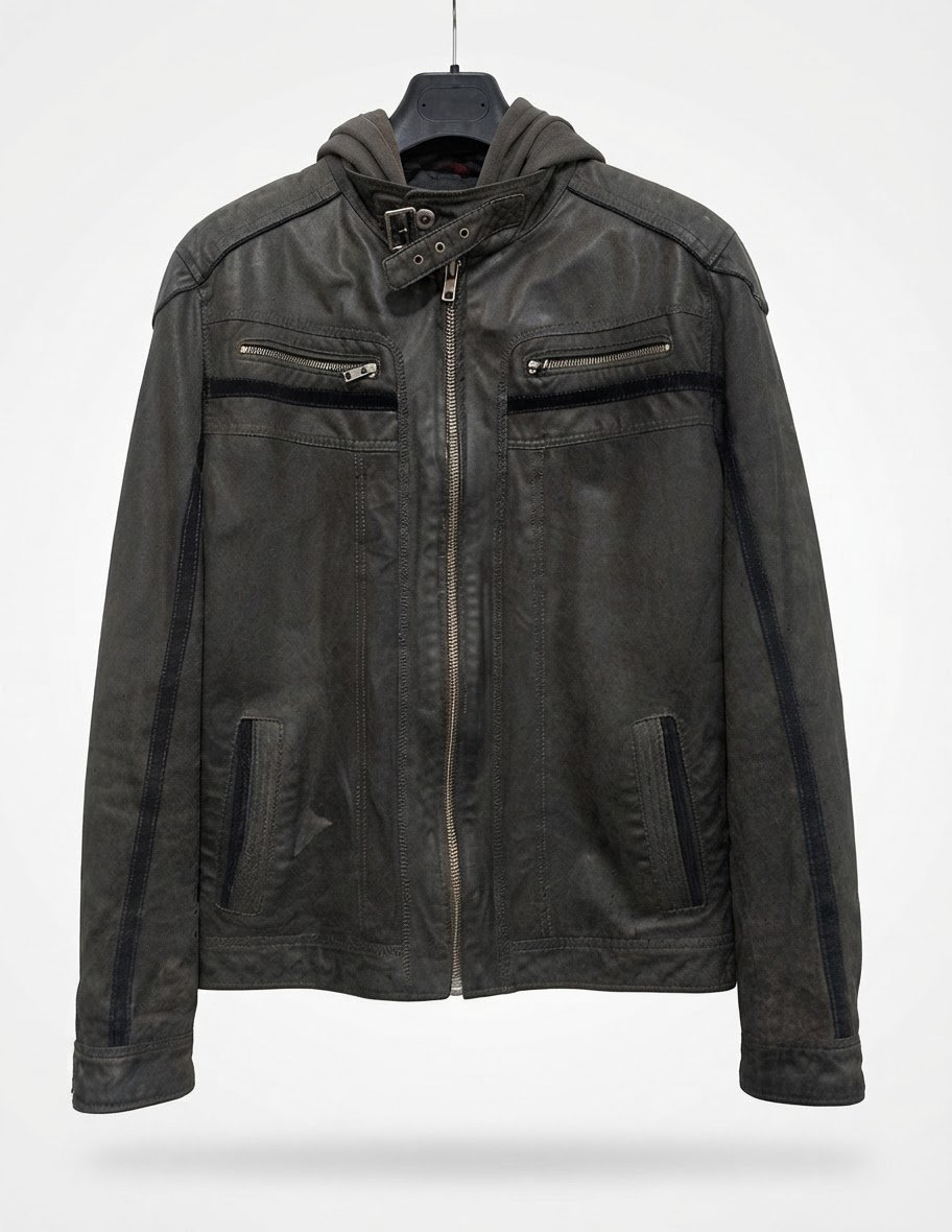 Blouson cuir daim