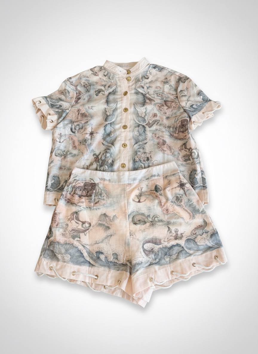 Ensemble short et chemise en lin 