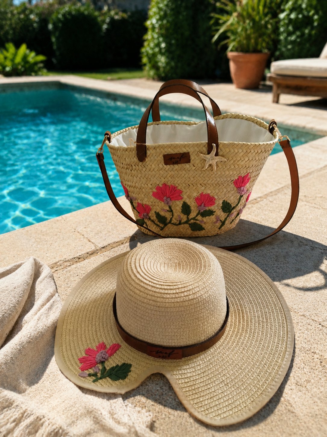 Ensemble couffin et chapeau 