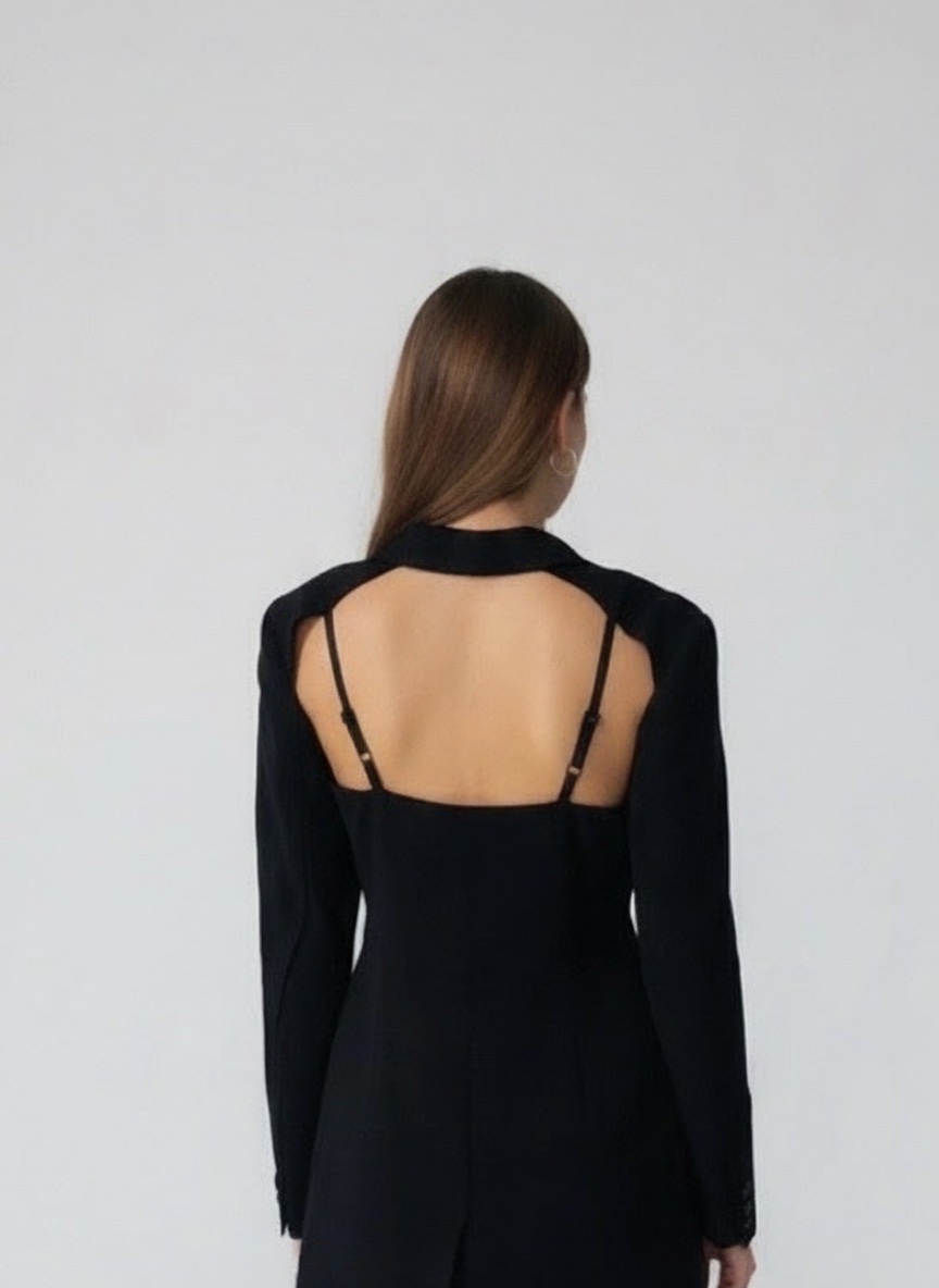 Black, long-sleeved Blazer 