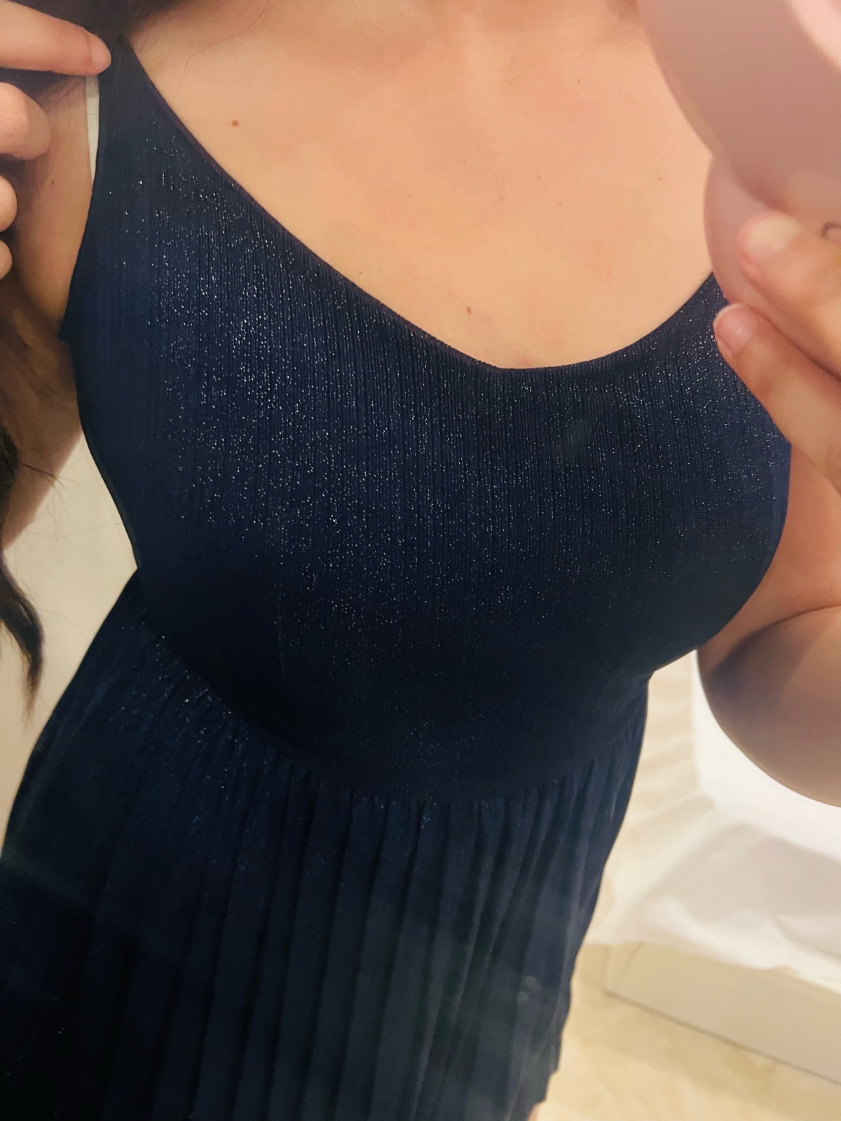 Robe bleu moulante 