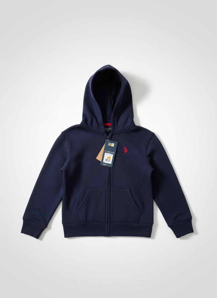 Gilet zippé U.S. Polo Assn. bleu marine – taille S – neuf