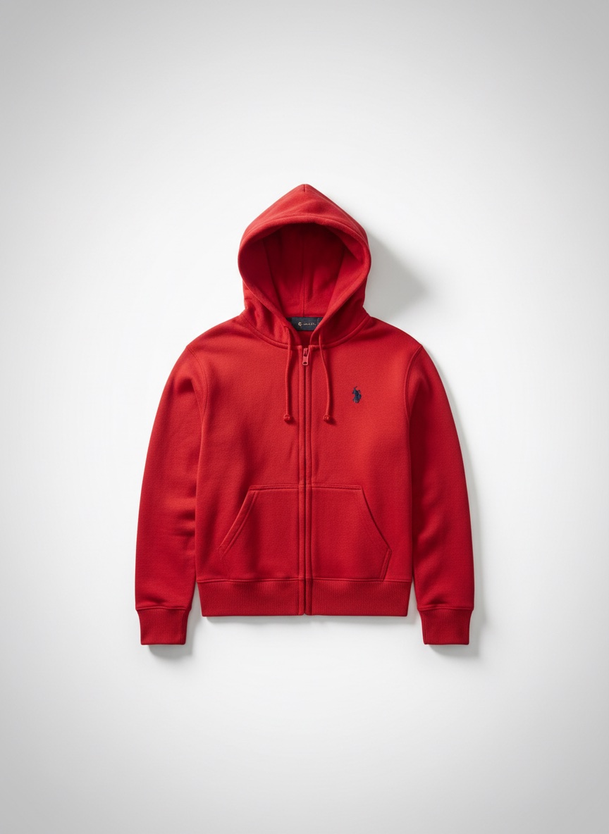 Gilet zippé U.S. Polo Assn. rouge