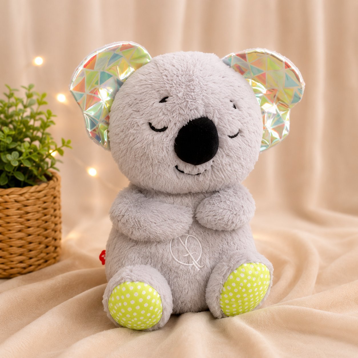 Peluche Koala Fisher-Price grise douce pour bébé
