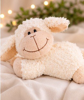 Peluche mouton Kinder souriant pour enfant