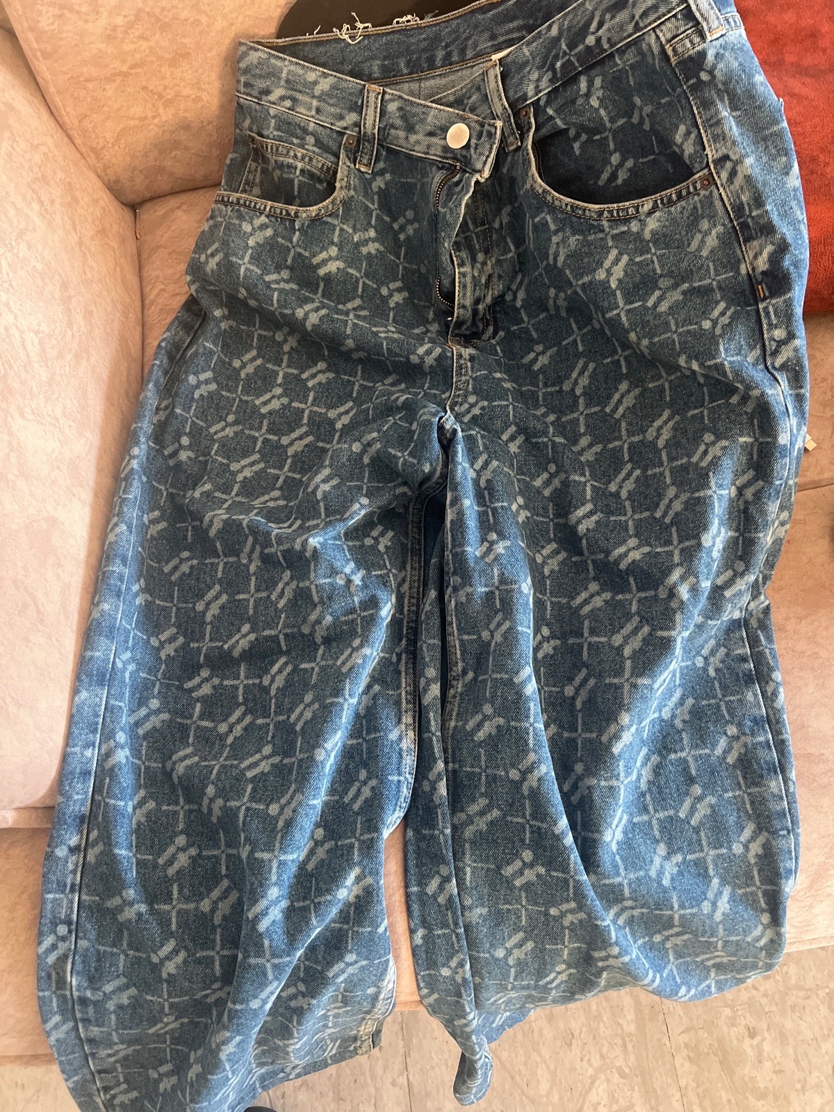 Blue baggy jeans
