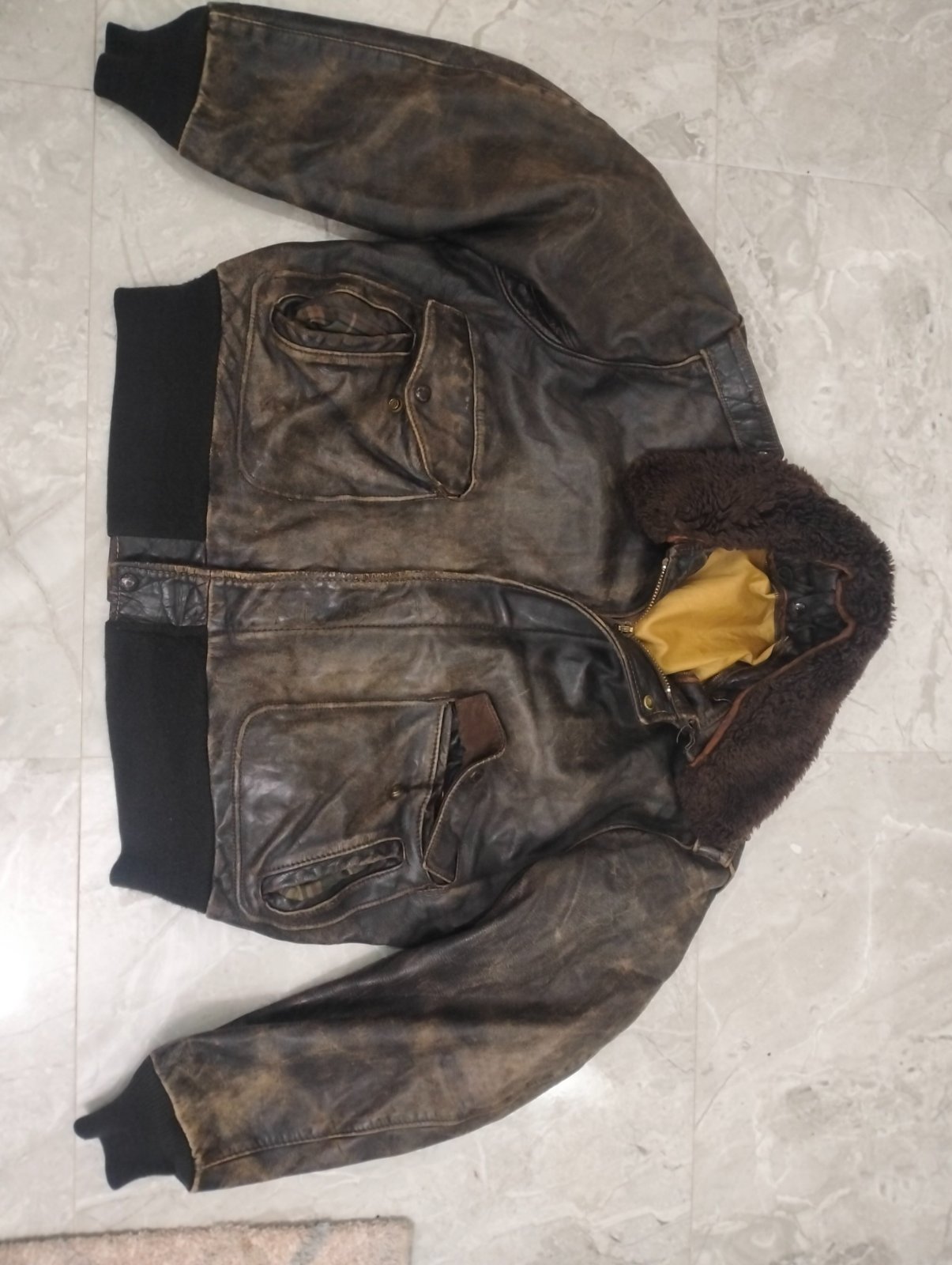 Harley Davidson Cozy Fur Neck Leather Biker Jacket