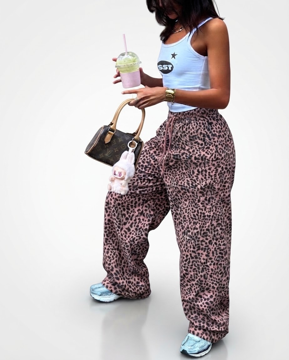 SHEIN leopard print wide leg Size :36/38
