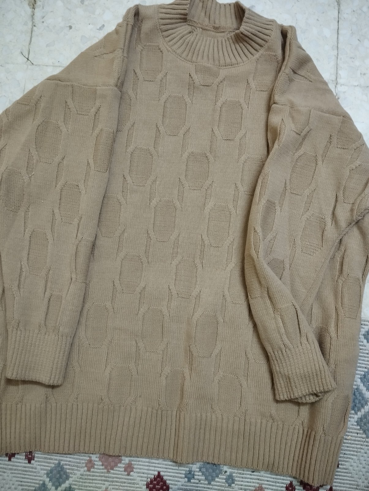 Pull femme camel 