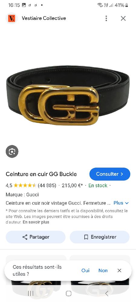 Ceinture gucci authentique 