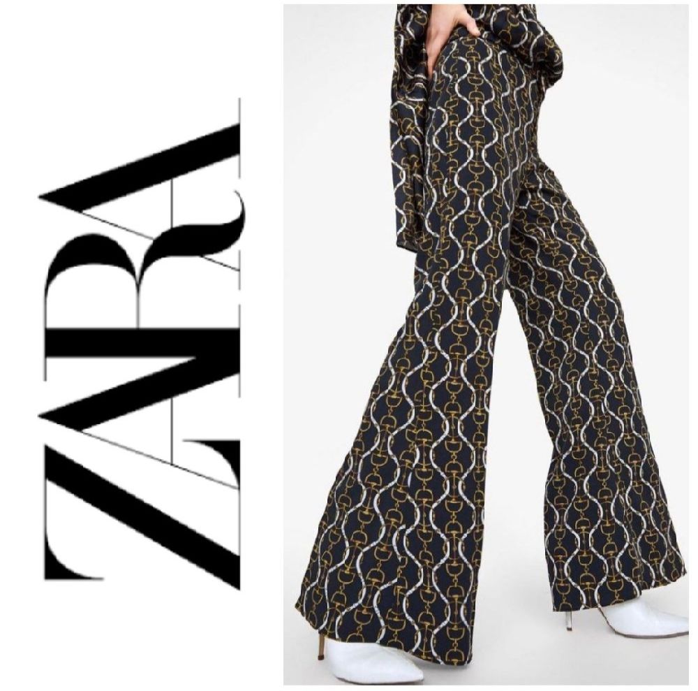 Pantalon zara taille haute large nouvelle collection 