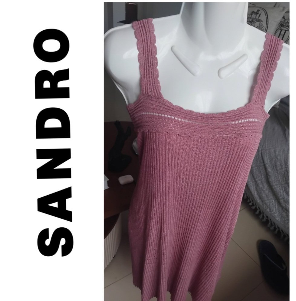 Robe sandro en maille pailleté 