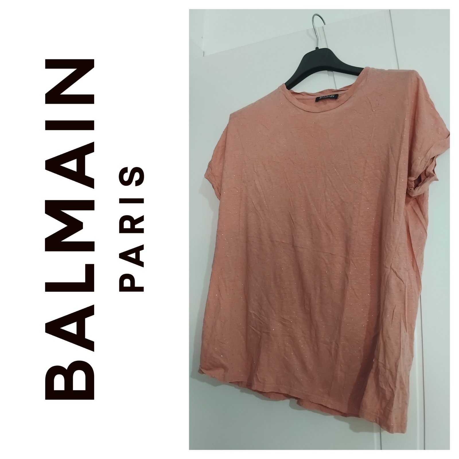 T-shirt balmain paillettes 