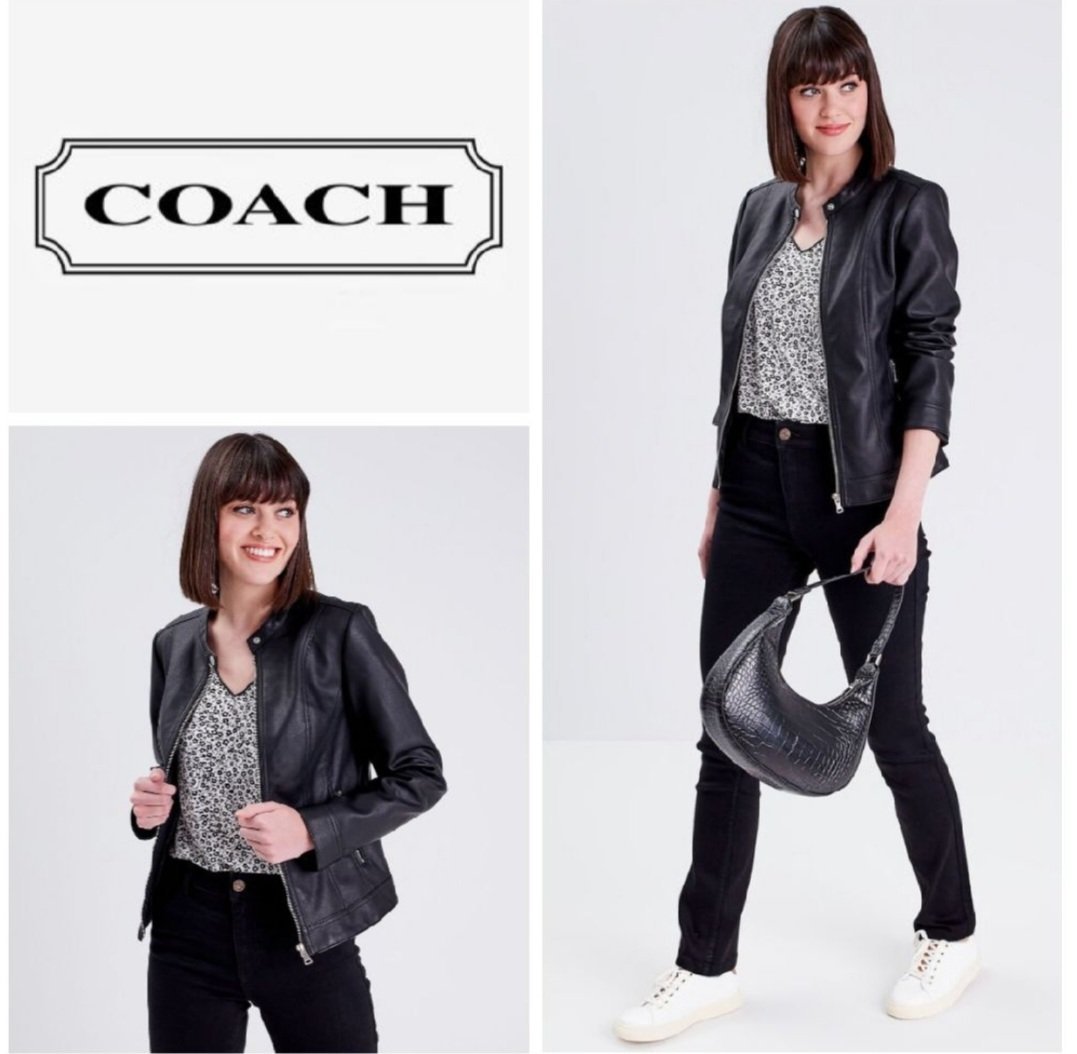 Veste cuir coach authentique 