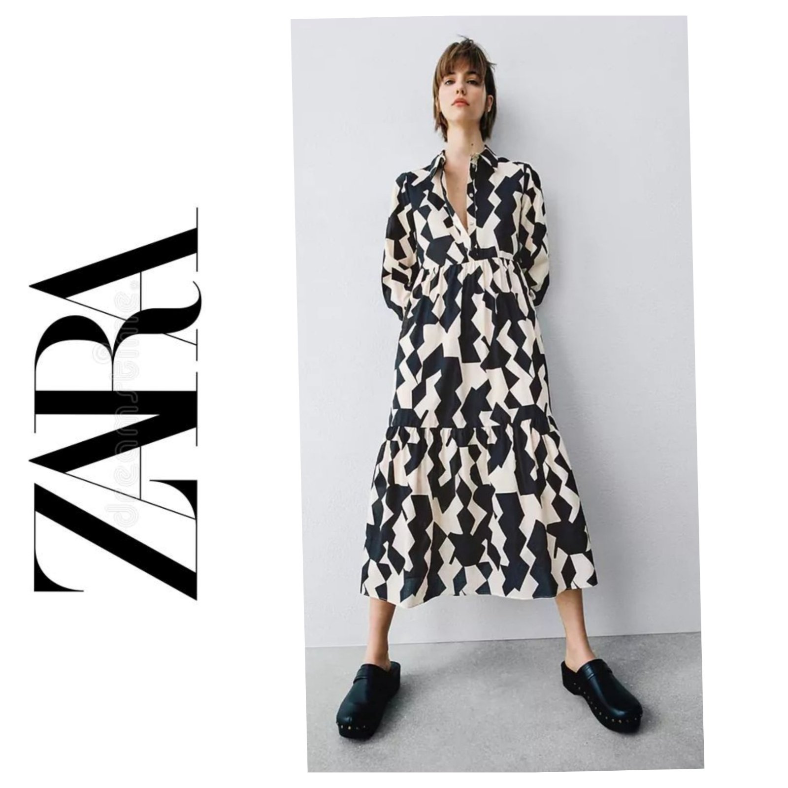 Robe zara géométrique tt neuf