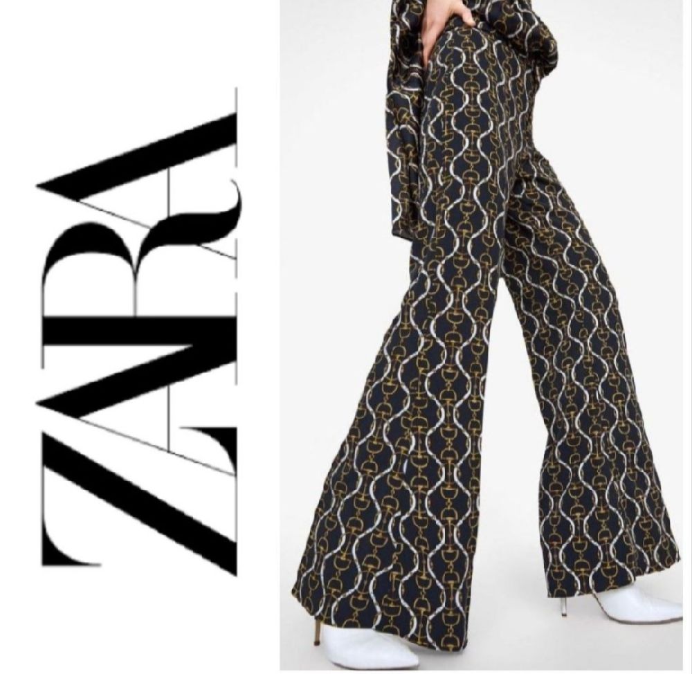 Pantalon zara taille haute nouvelle collection style gucci