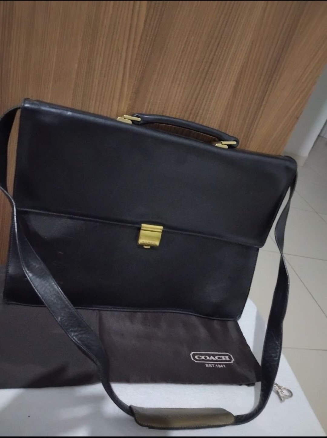 Cartable coach cuir authentique 