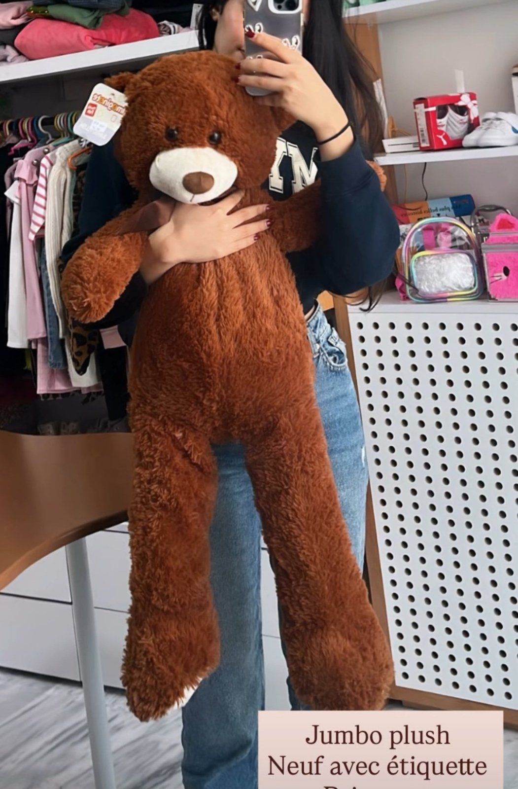 Jumbo peluche neuf avec ticket 