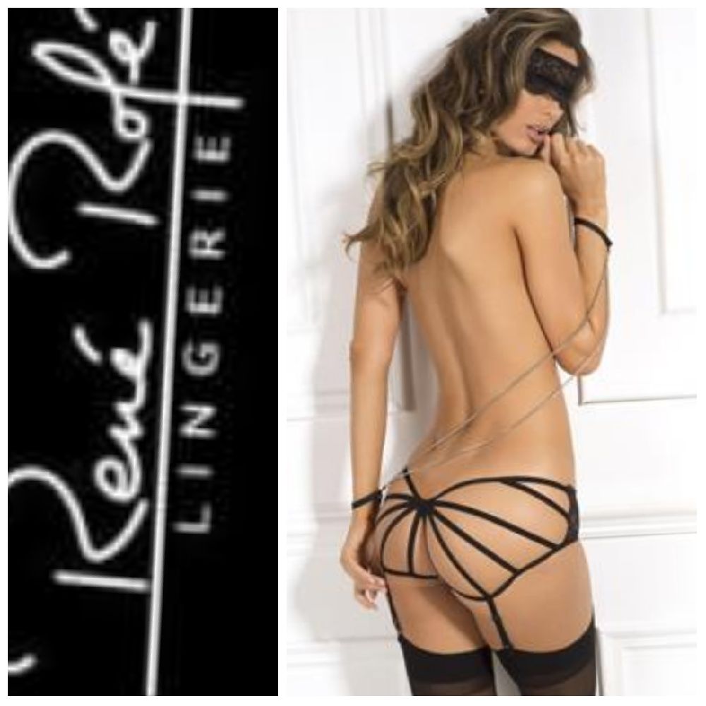 Culotte ouverte avec porte-jarretelle 