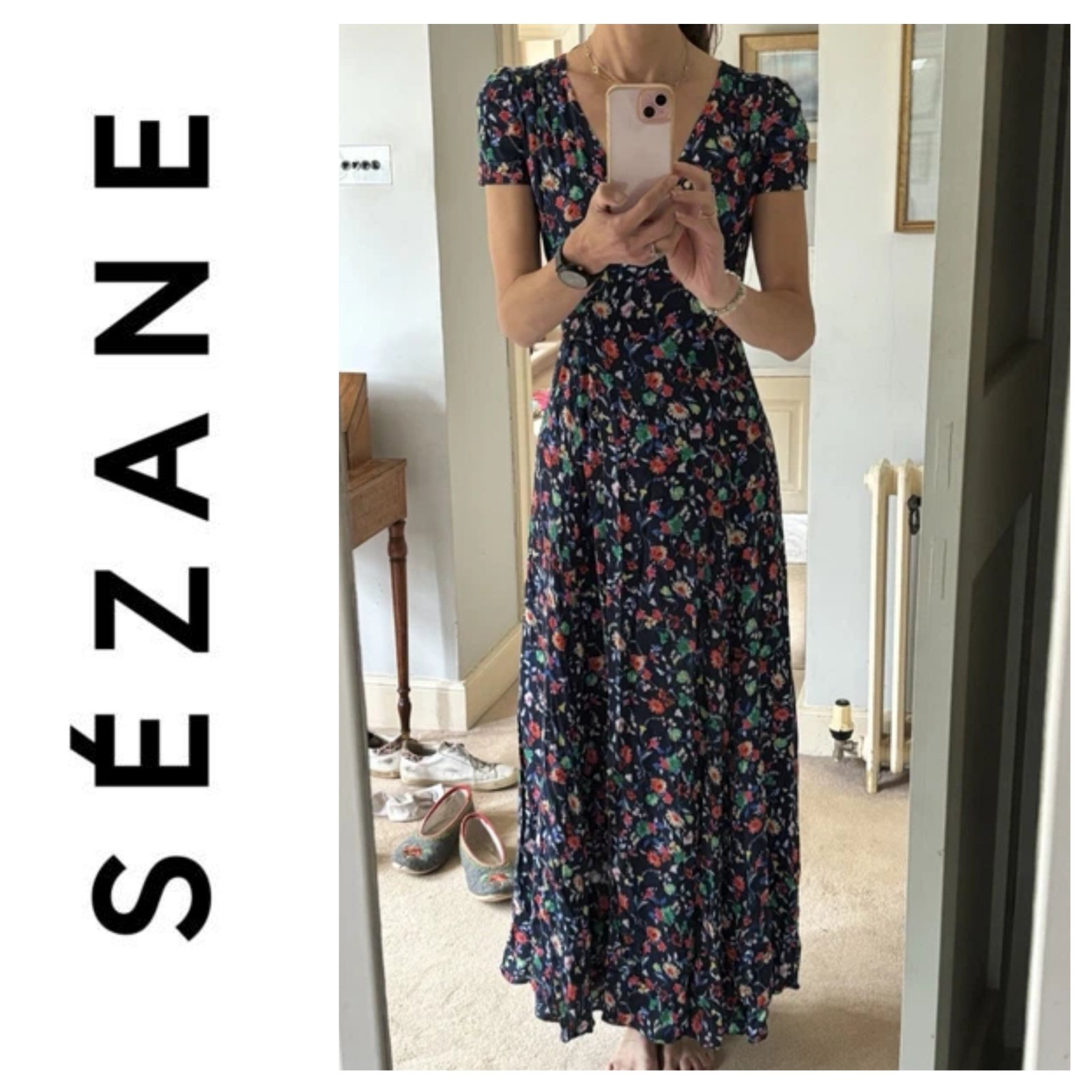 Robe sézane longue maxi cache cœurs 