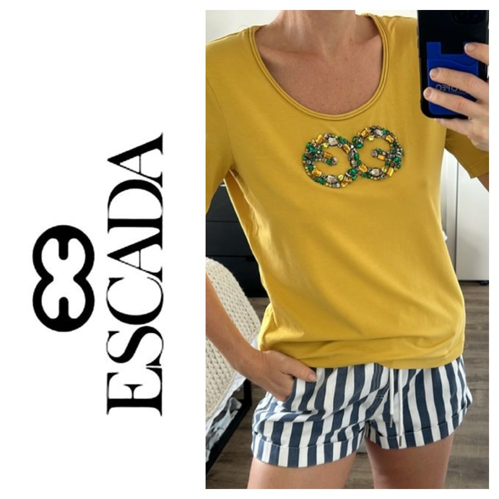 T- shirt escada authentique aver perle coloré 