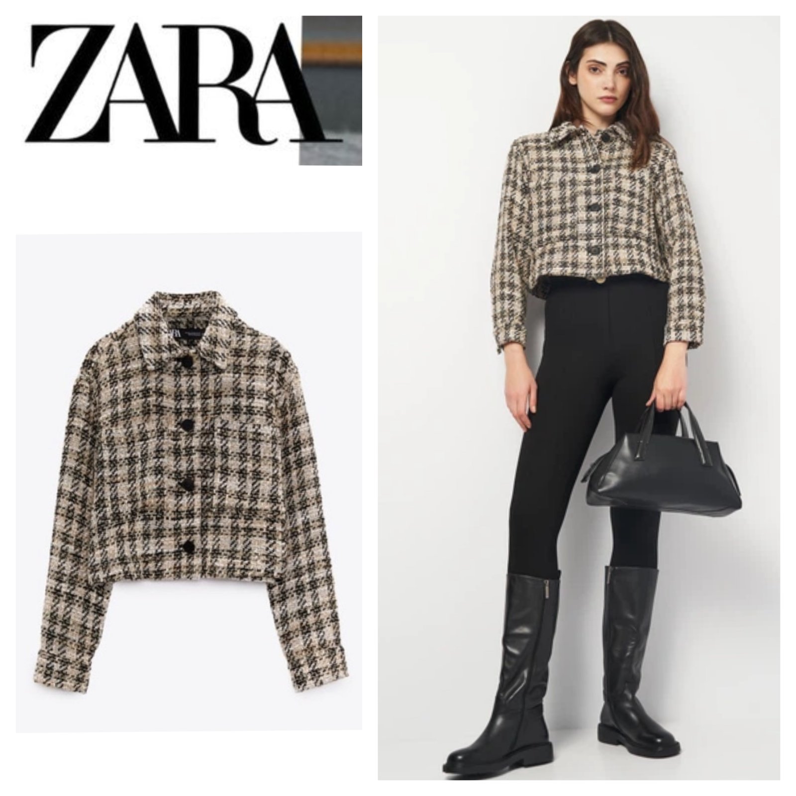 Veste tweed zara 