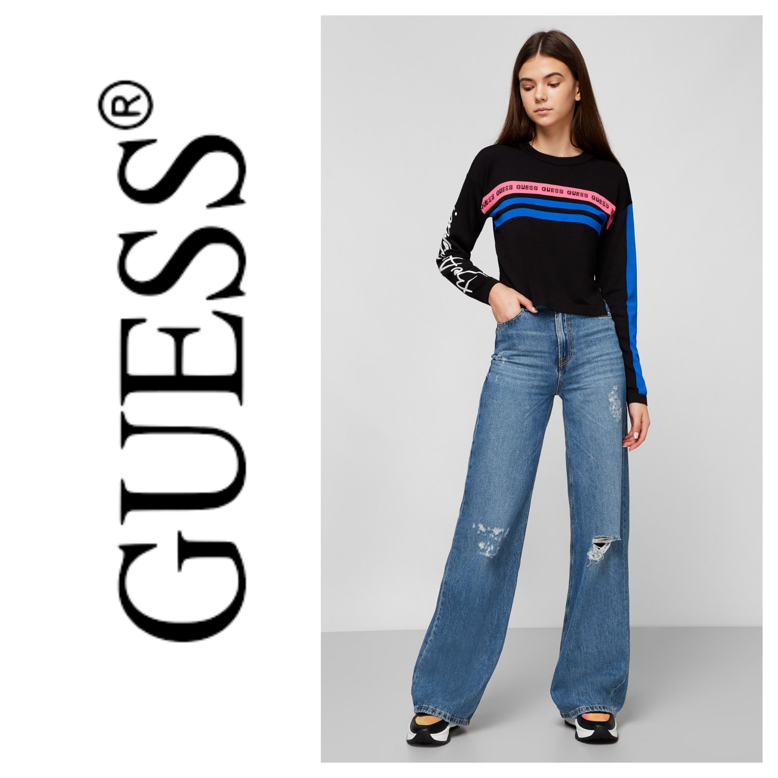 Pull guess authentique en maille 