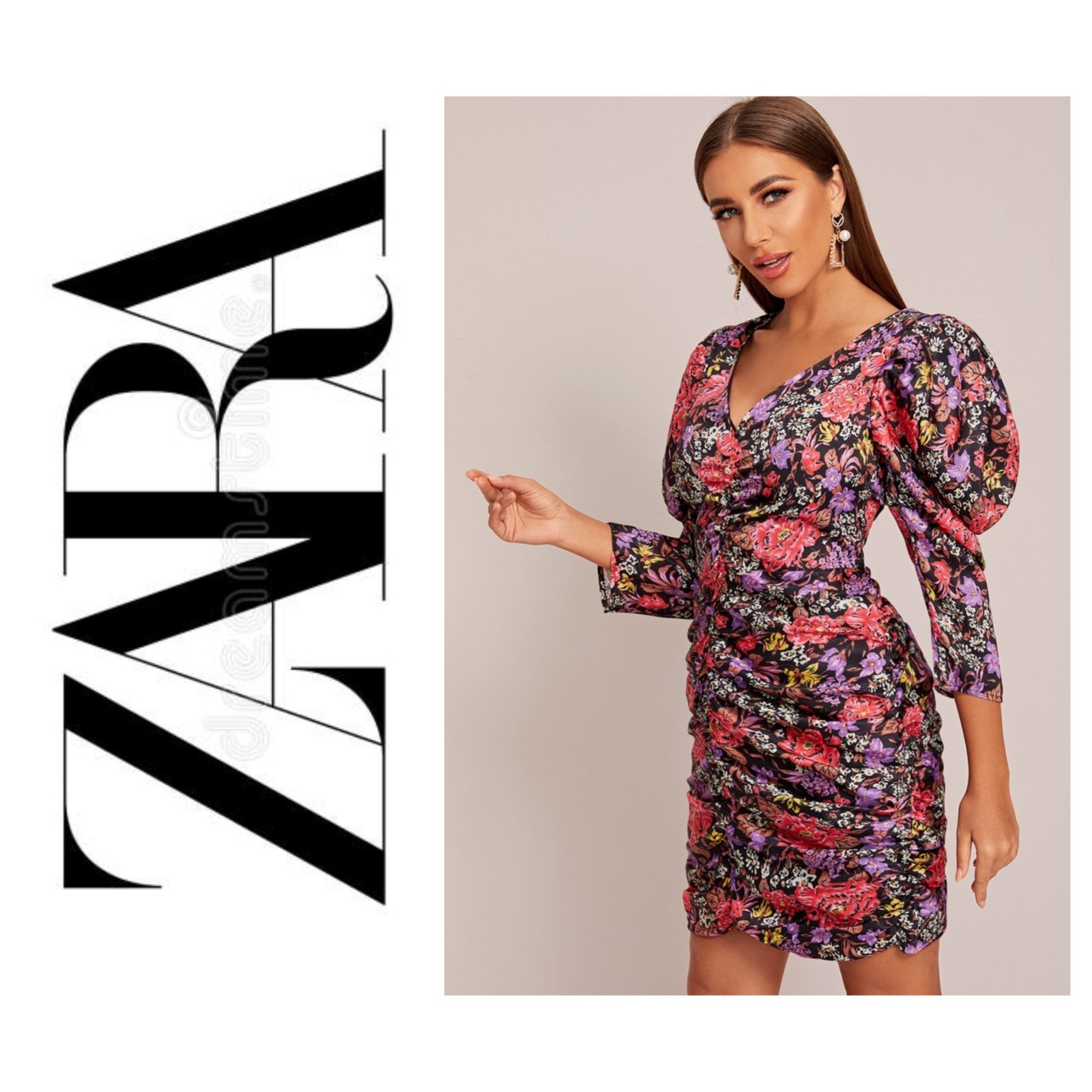 Robe florale zara