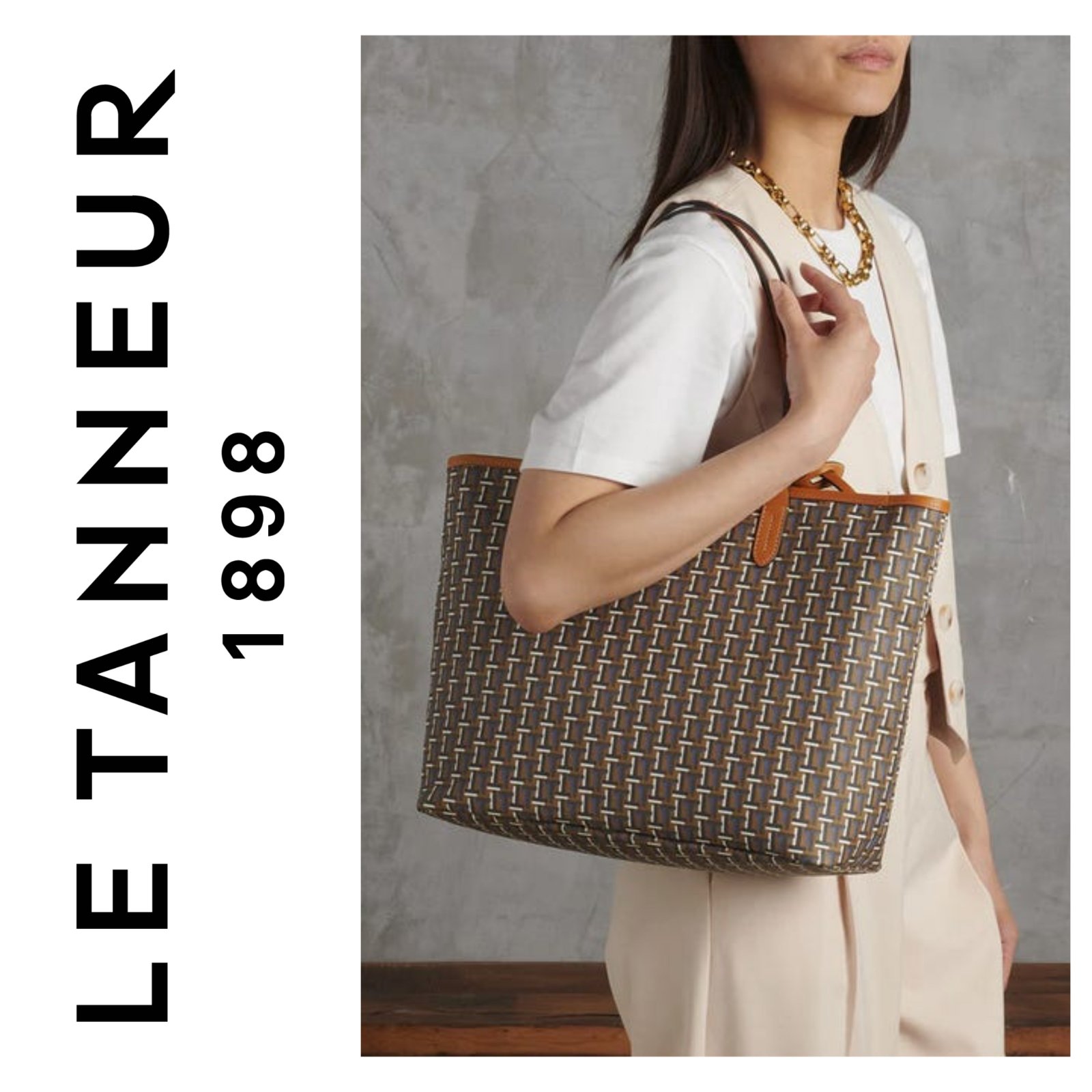 Sac cabas le tanneur authentique monogramme avec n de série tt neuf 