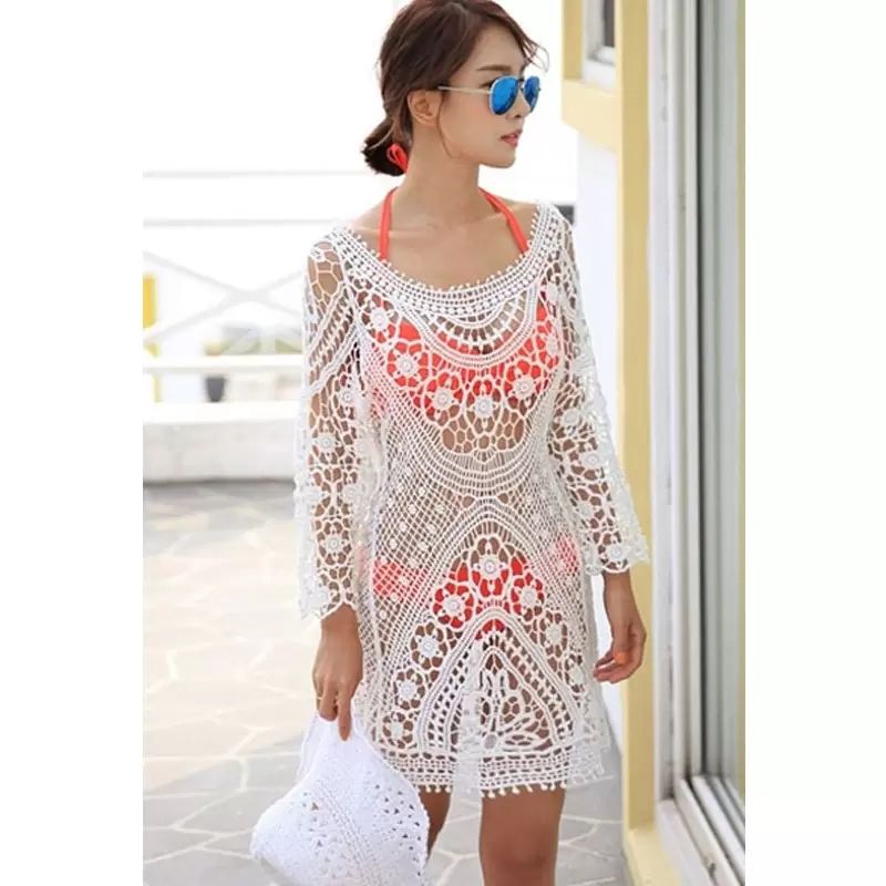 robe de plage en crochet 