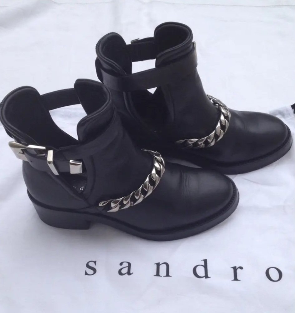 Bottine sandro cuir authentique 