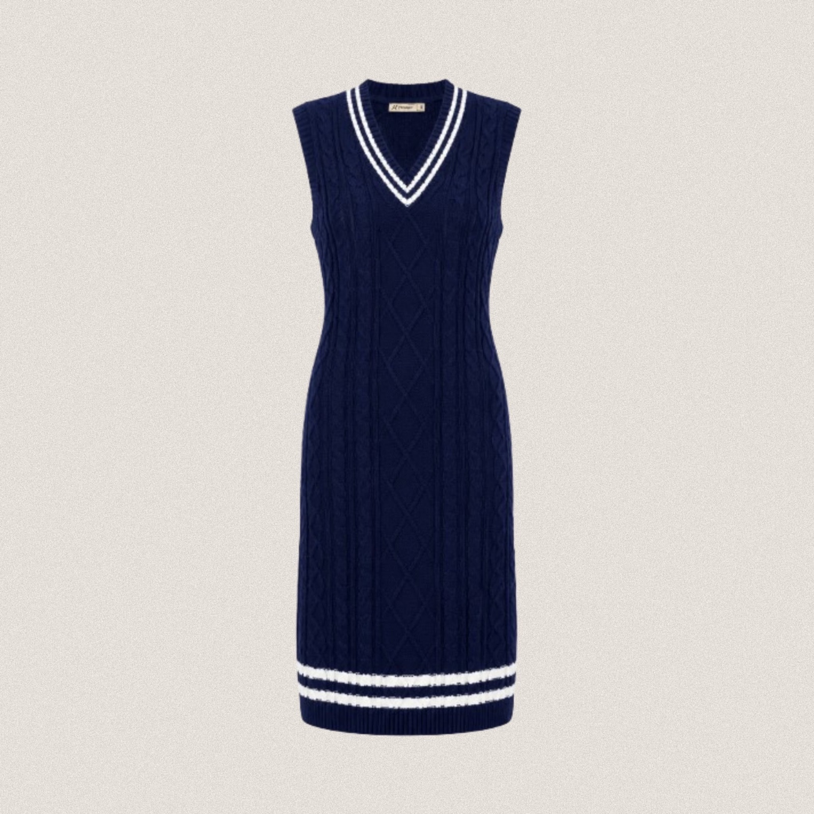 Robe en Maille Bleu Marine