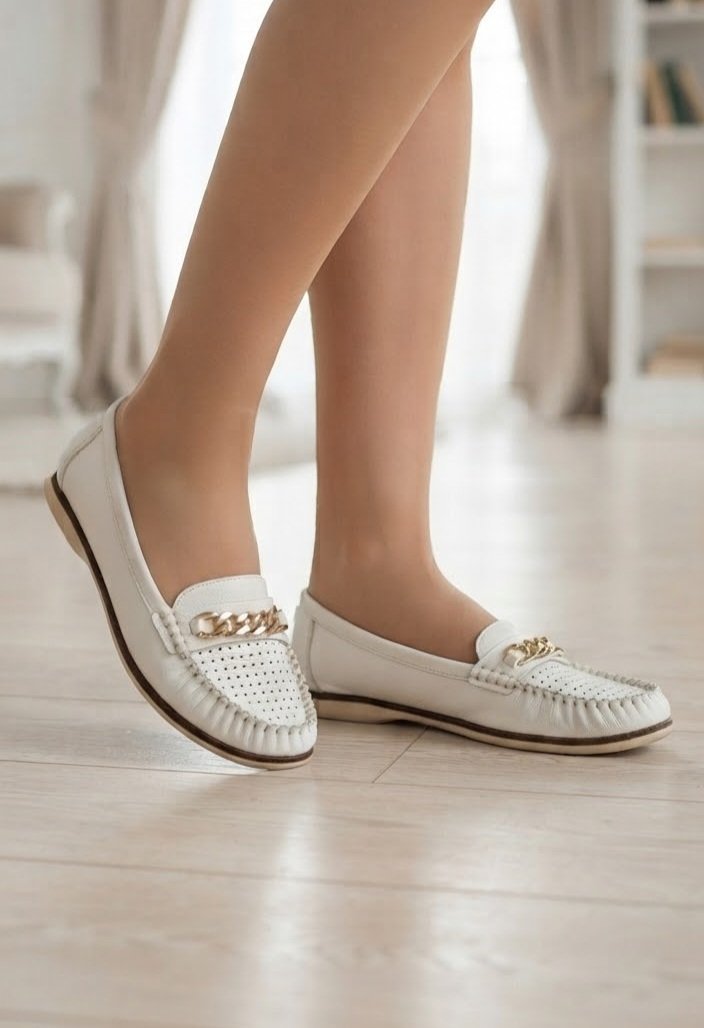 Mocassins blancs 