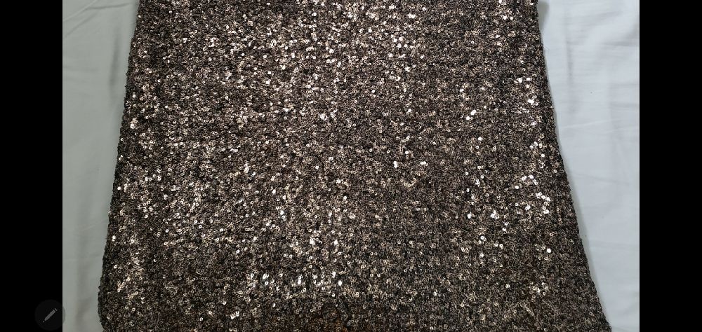 tissu en paillettes marron