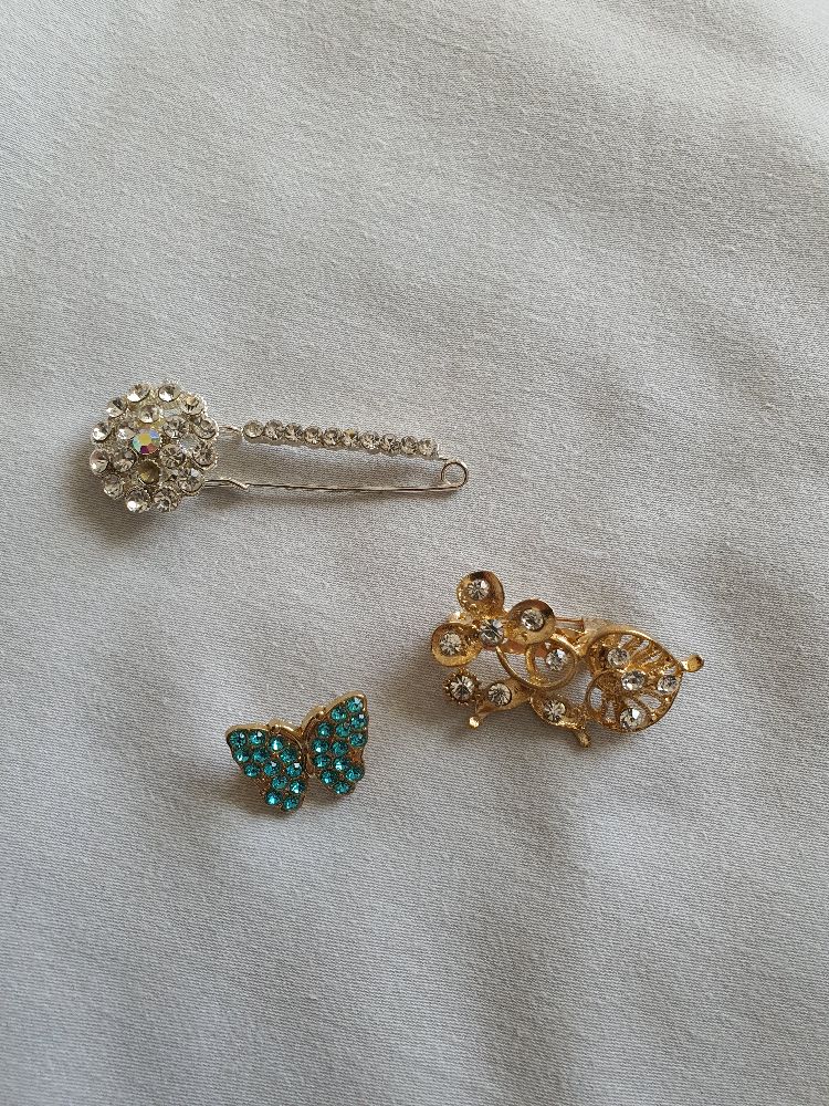 lot de 3 broches, attaches-foulard 