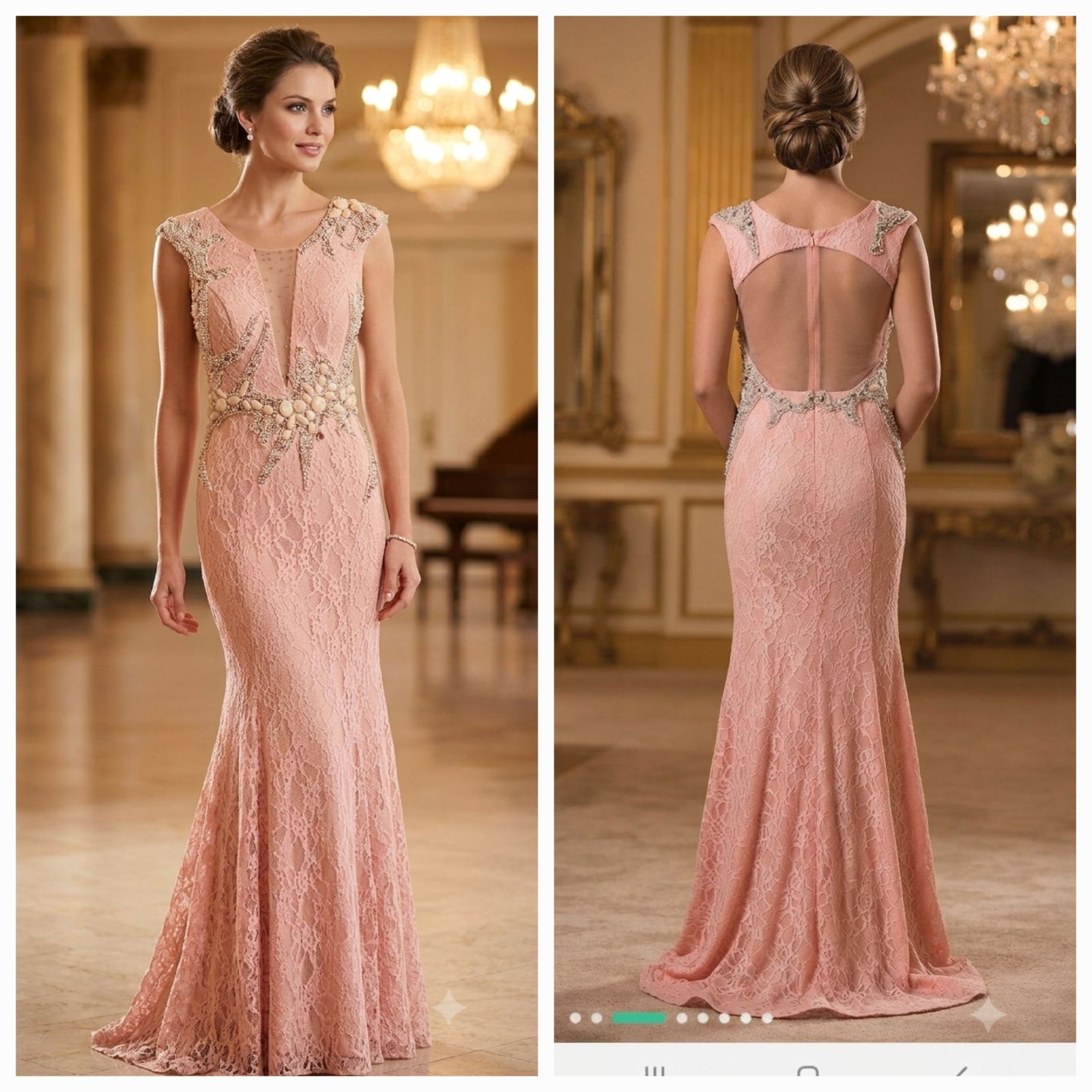 Robe soirée dentelle 