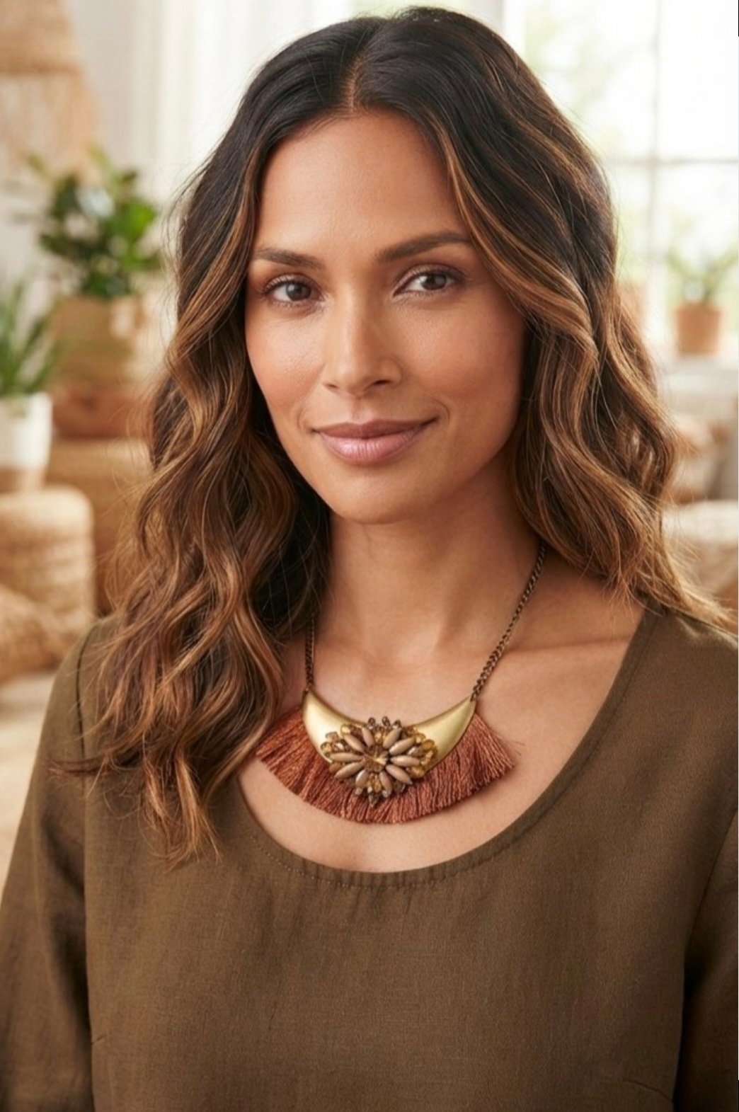 Collier marron