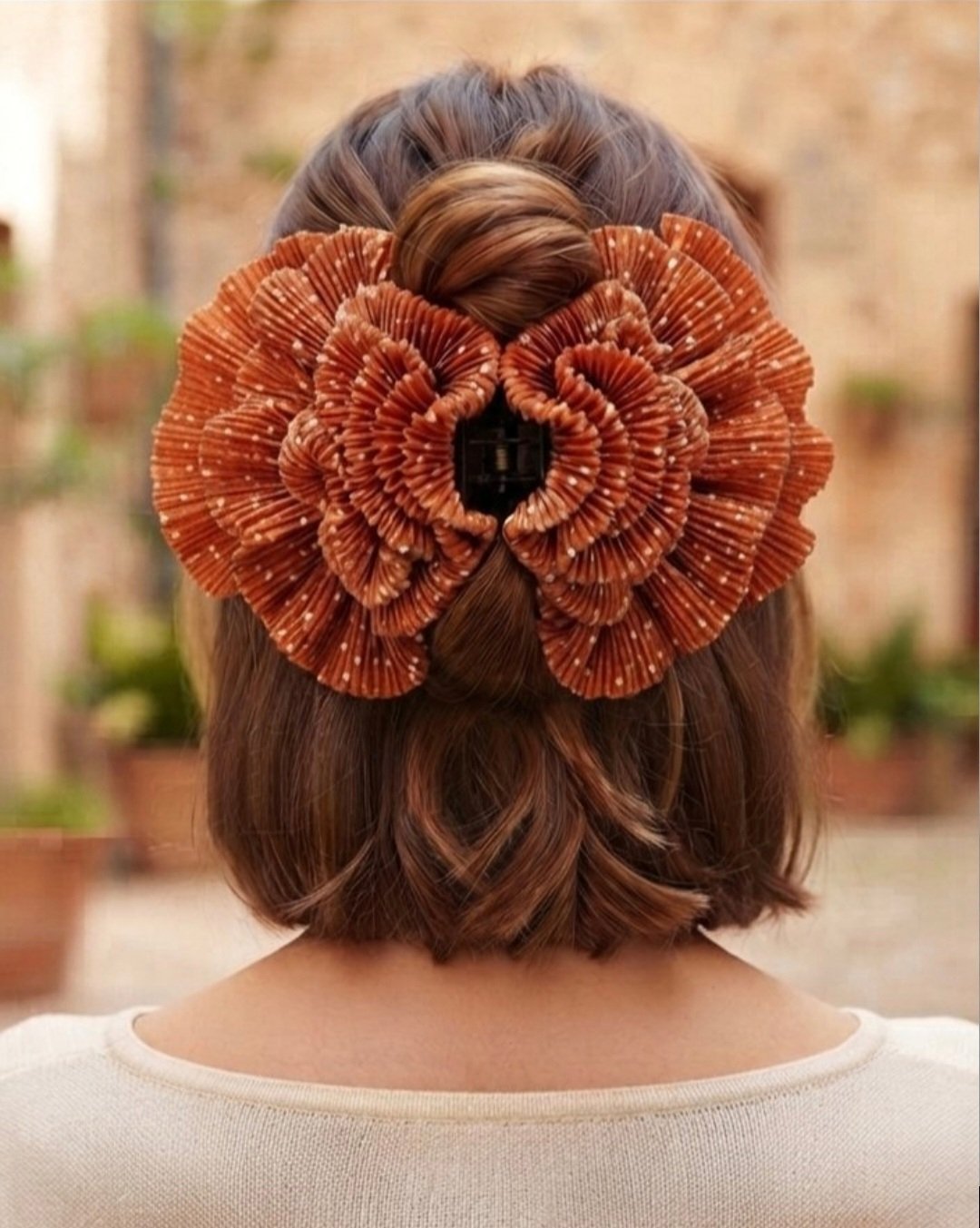 Pince cheveux orange 