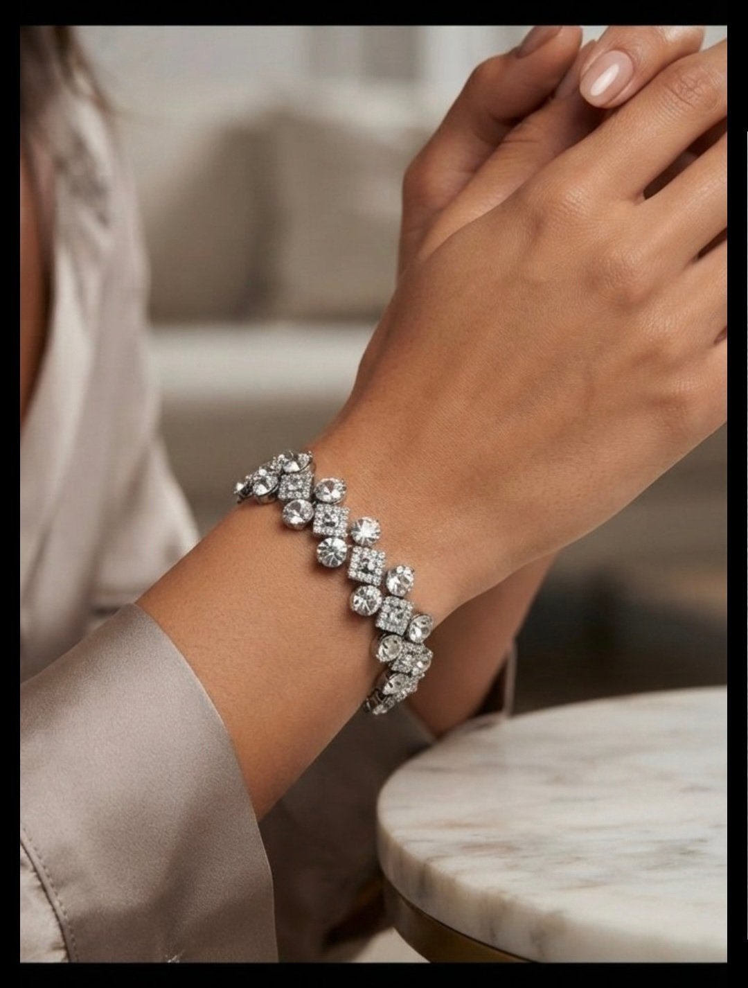 Gourmette strass 