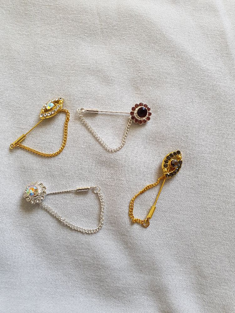 lot de 4 broches, attaches-foulard 