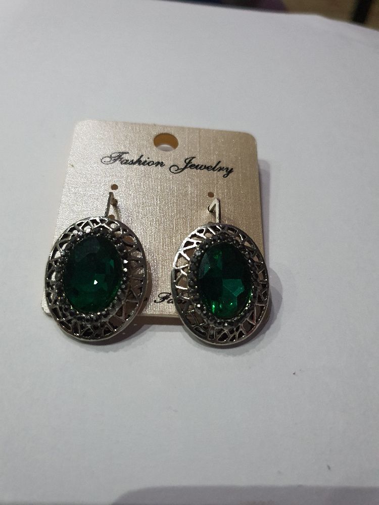 Boucles d'oreilles vertes 