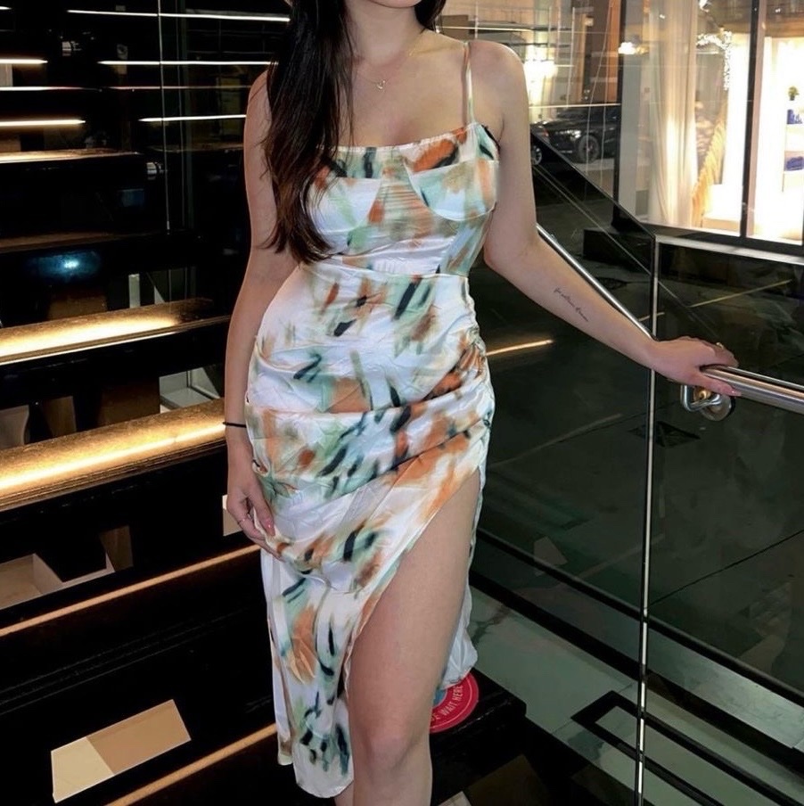 Robe satinee 