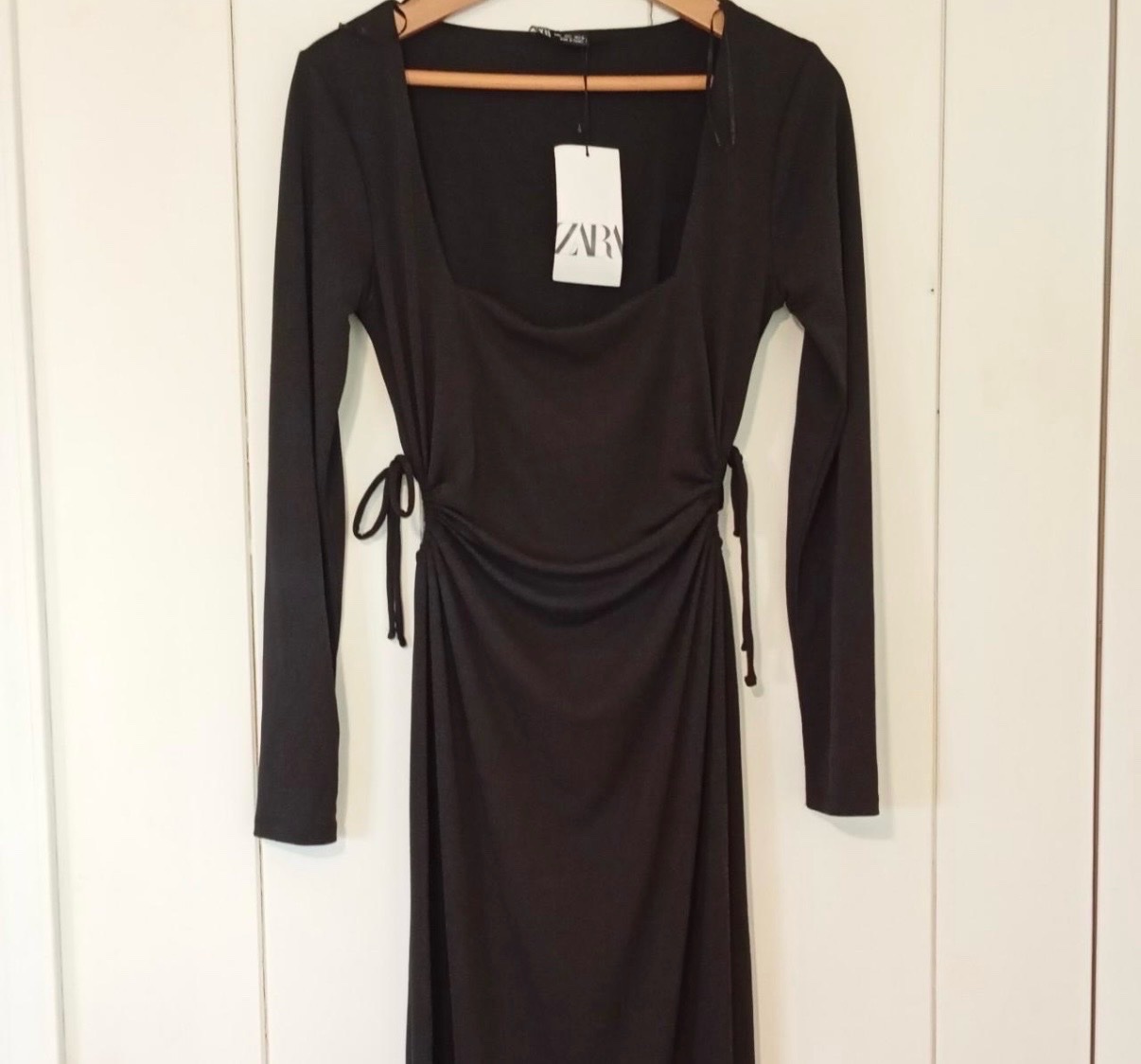 Zara black long sleeve dress 