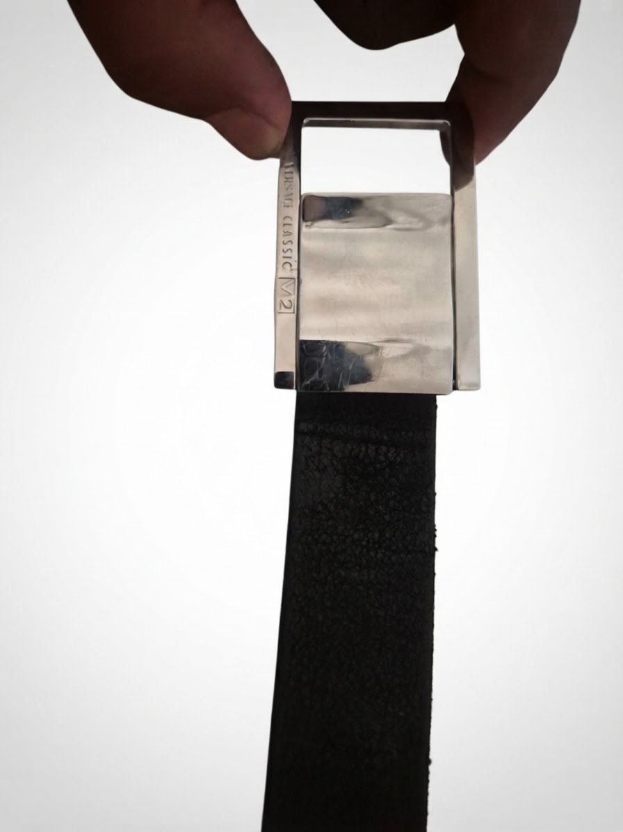 Ceinture noire versace 