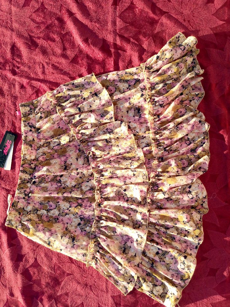 Une jolie jupe à motif floral , L ou XL